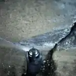 Graffiti close up met de Montana Silverchrome spuitbus