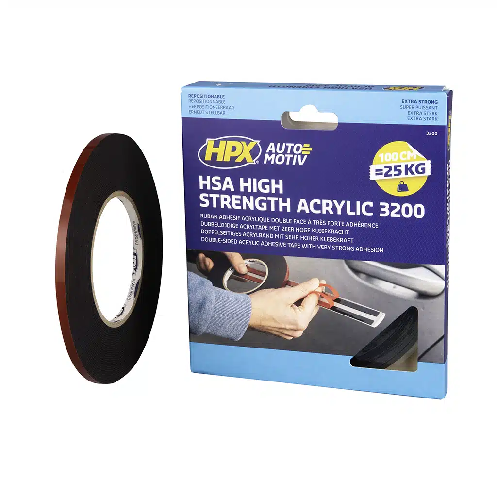 HPX Dubbelz. Hsa Bevestigingstape – Antraciet 6MM X 10M