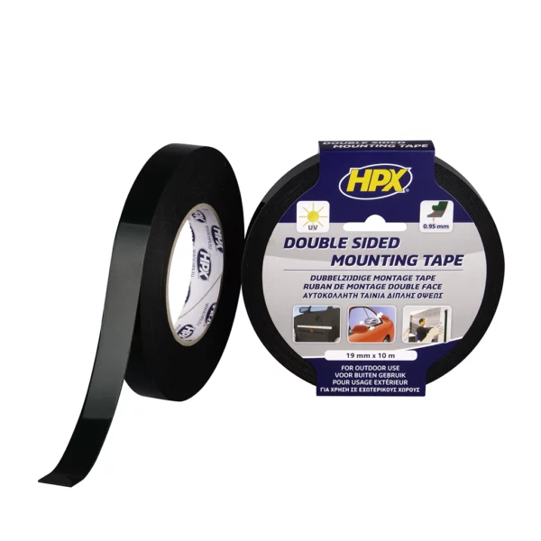 HPX Dubbelzijdige Bevestigingstape – Zwart 19MM X 10M