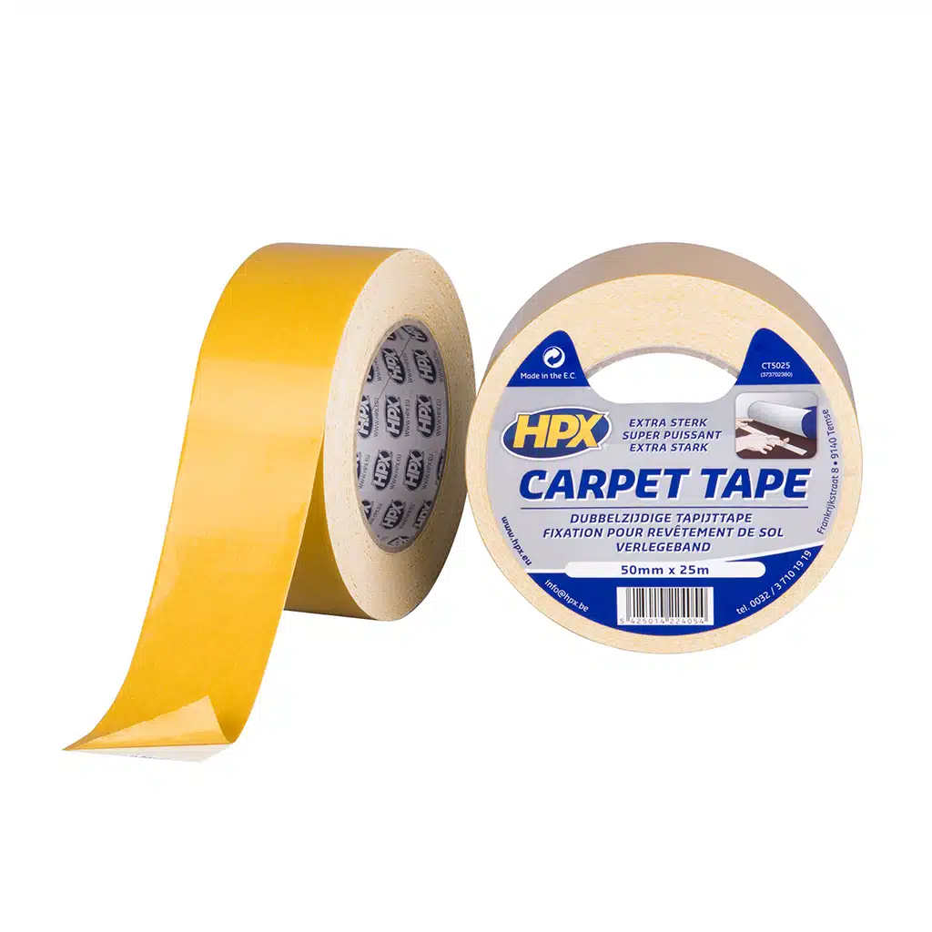 HPX Dubbelzijdige Tapijttape – Wit 50MM X 25M