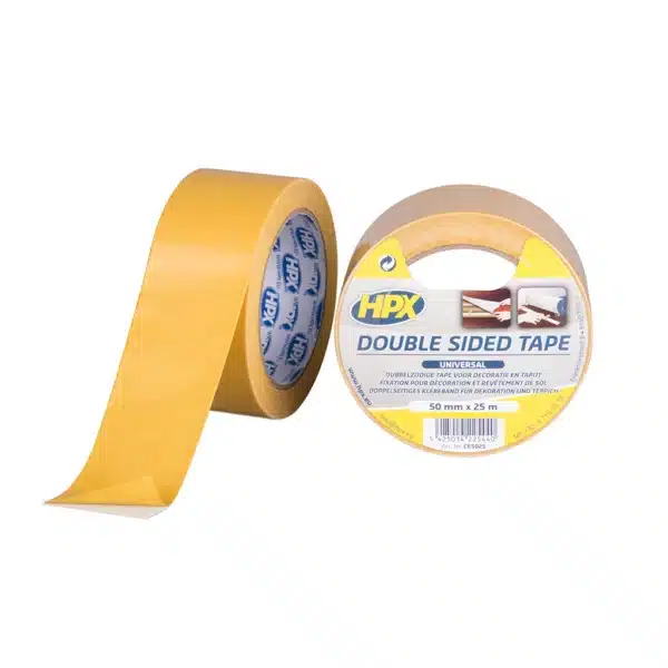 HPX Dubbelzijdige Universele Tape – Geel 50MM X 25M