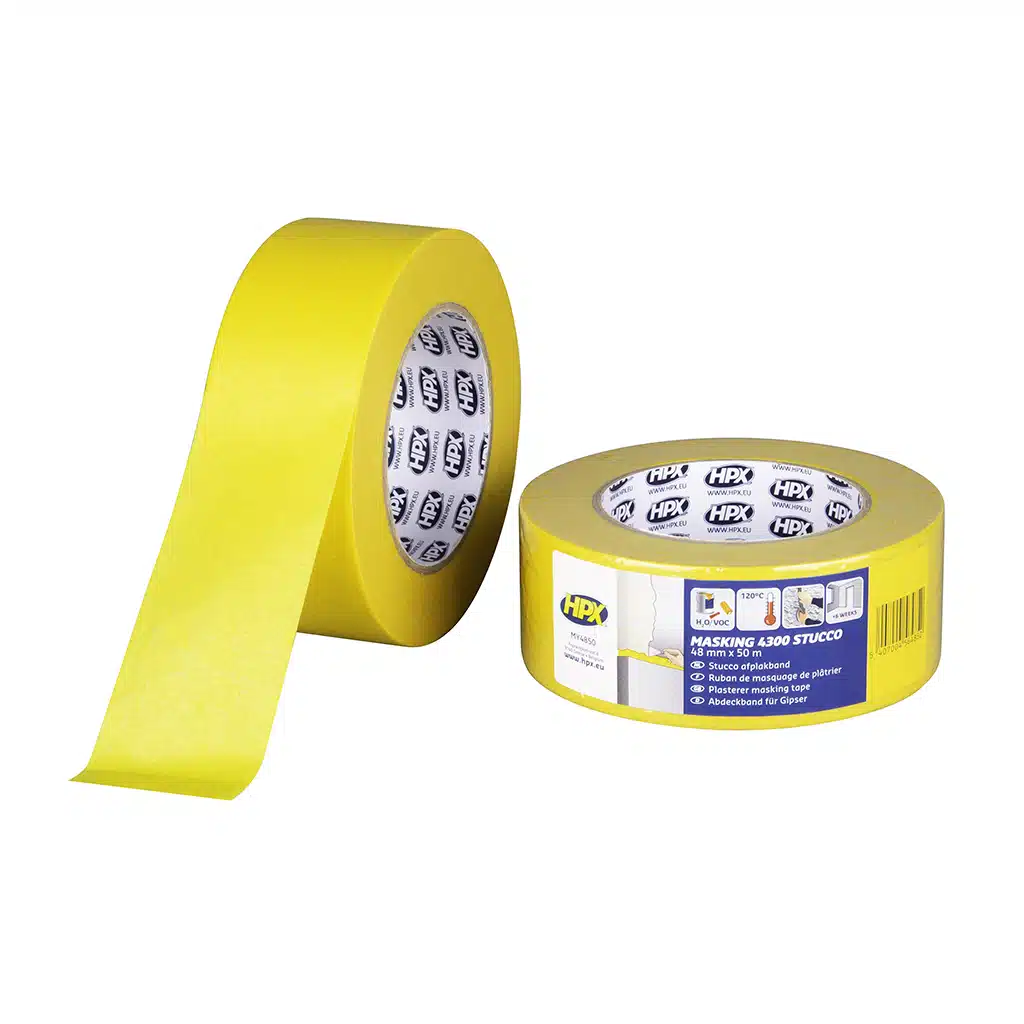 HPX Masking Tape 4300 Stucco Afplakband – Geel 48MM X 50M