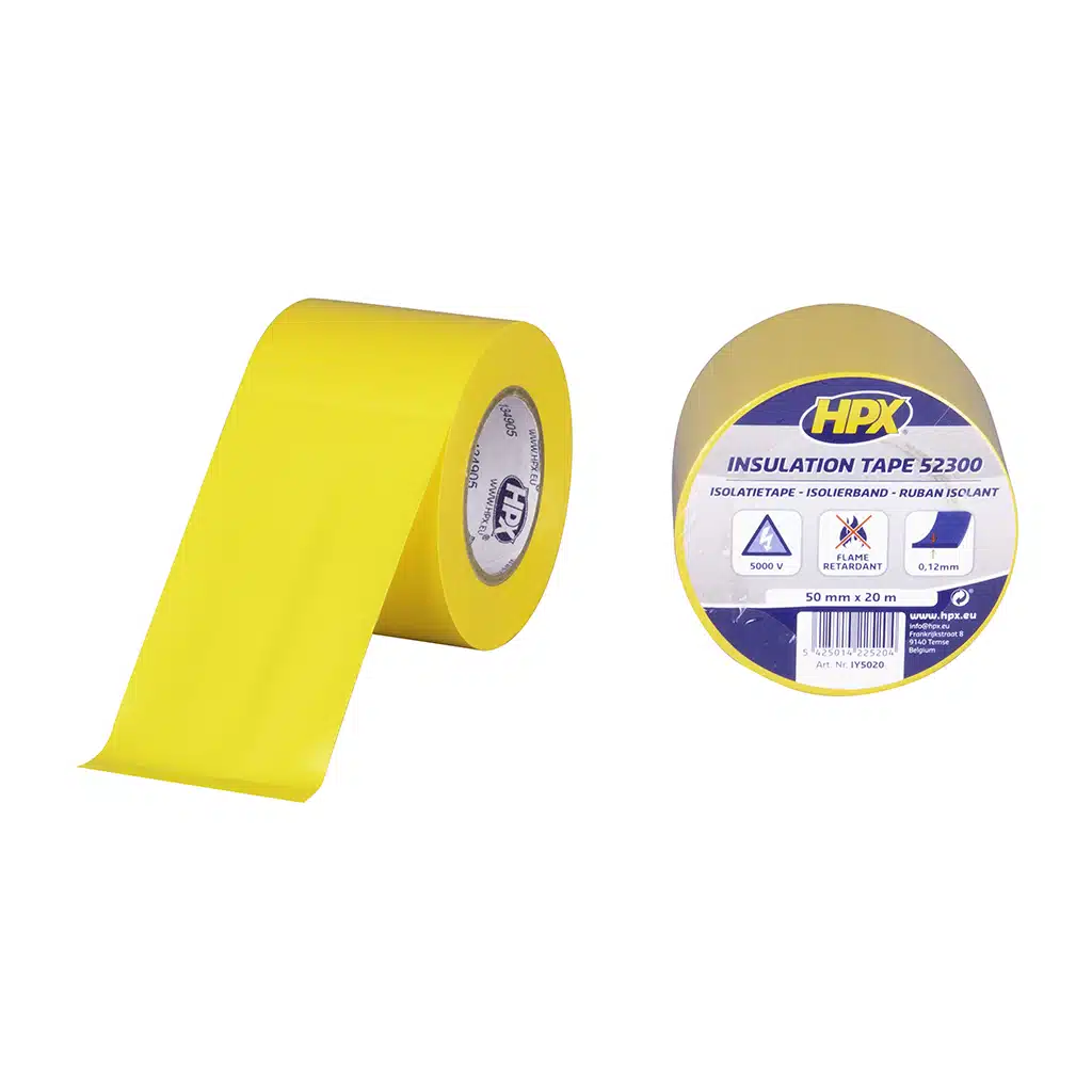HPX Pvc Isolatietape – Geel 50MM X 20M