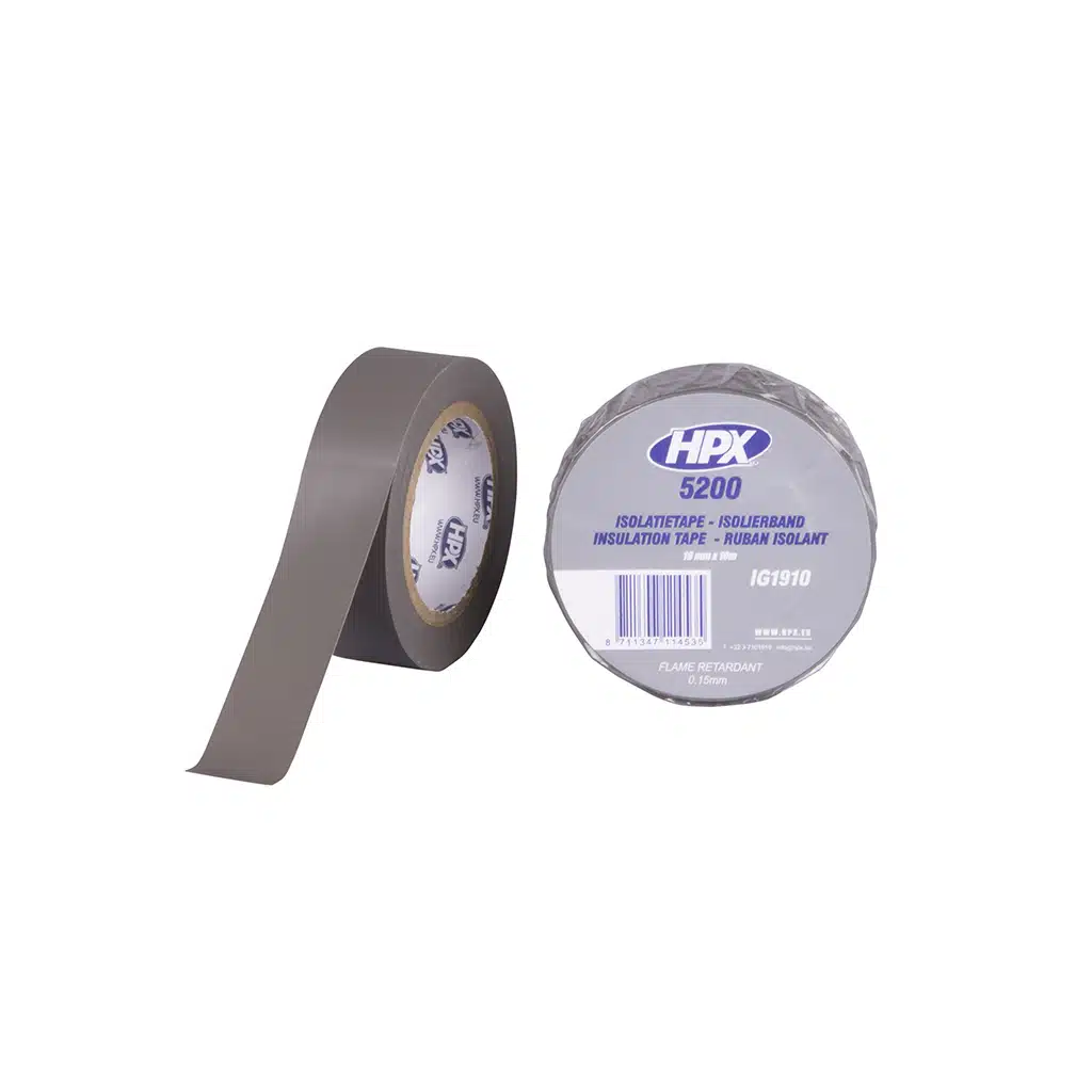 HPX Pvc Isolatietape – Grijs 19MM X 10M