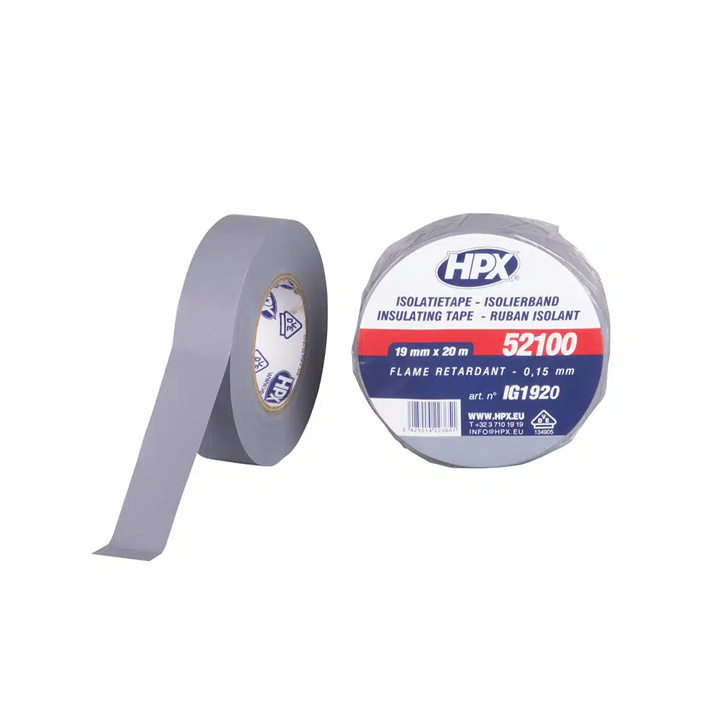 HPX Pvc Isolatietape Vde – Grijs 19MM X 20M