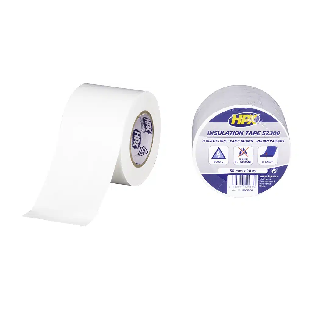 HPX Pvc Isolatietape – Wit 50MM X 20M