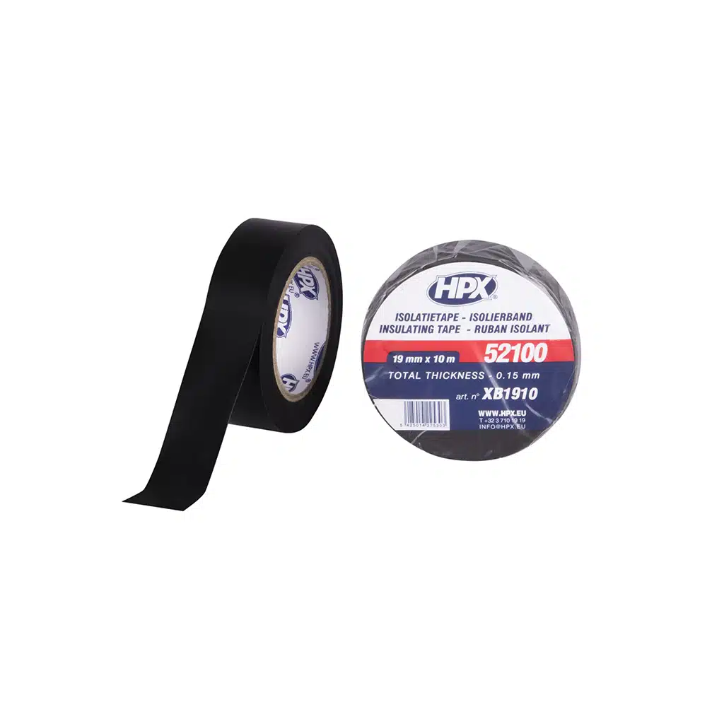 HPX Pvc Isolatietape – Zwart 19MM X 10M