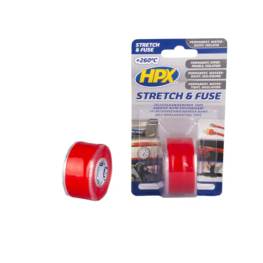 HPX Stretch & Fuse Vulkaniserende Tape – Rood 25MM X 3M