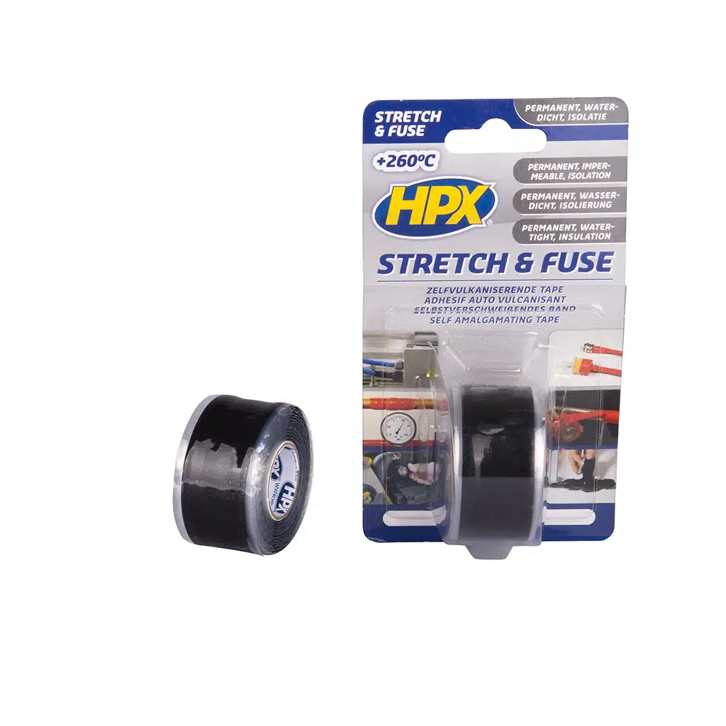 HPX Stretch & Fuse Vulkaniserende Tape – Zwart 25MM X 3M
