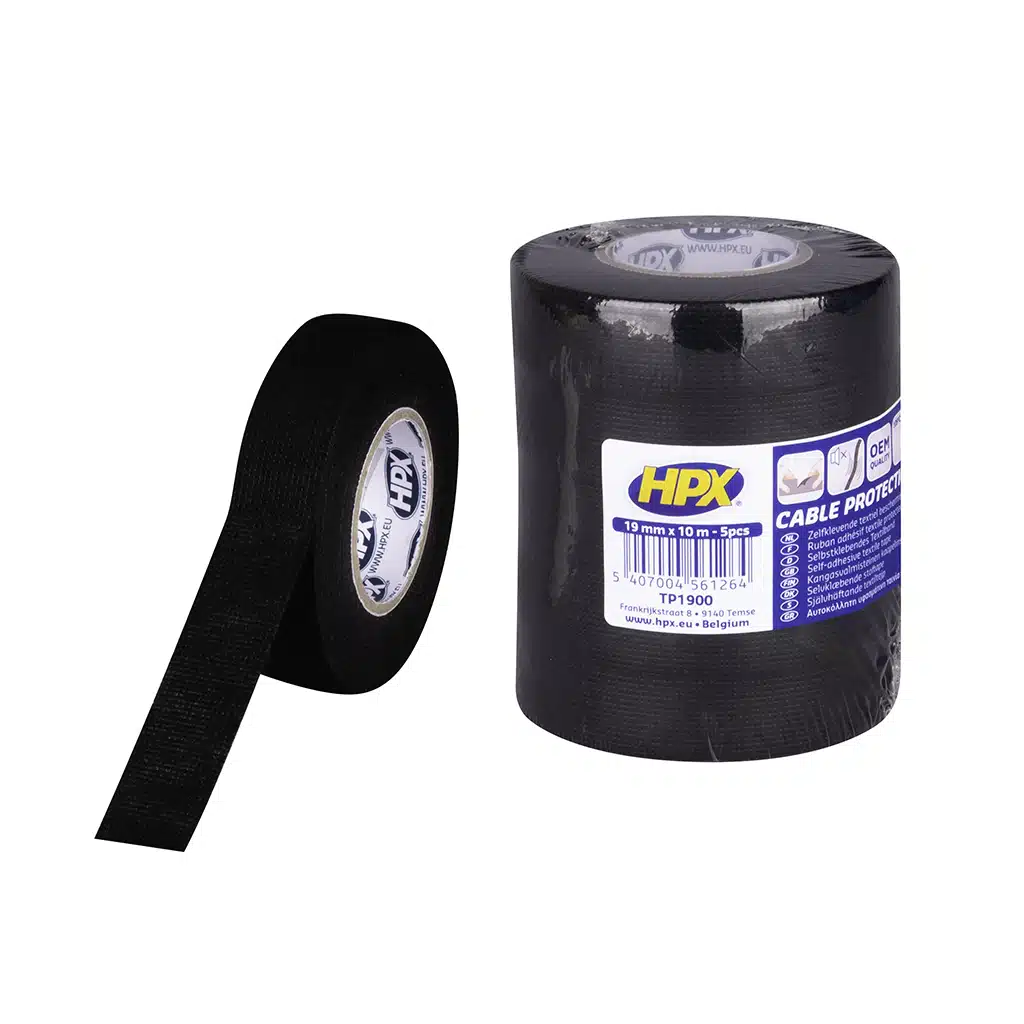 HPX Zelfkl.Kabelbescherm.Tape  Zwart 19MM X 10M À 5 St