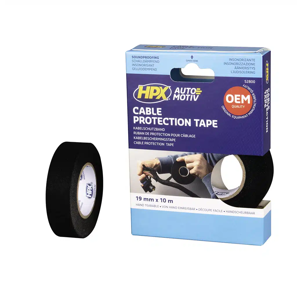 HPX Zelfkl.Kabelbescherm.Tape  Zwart 19MM X 10M