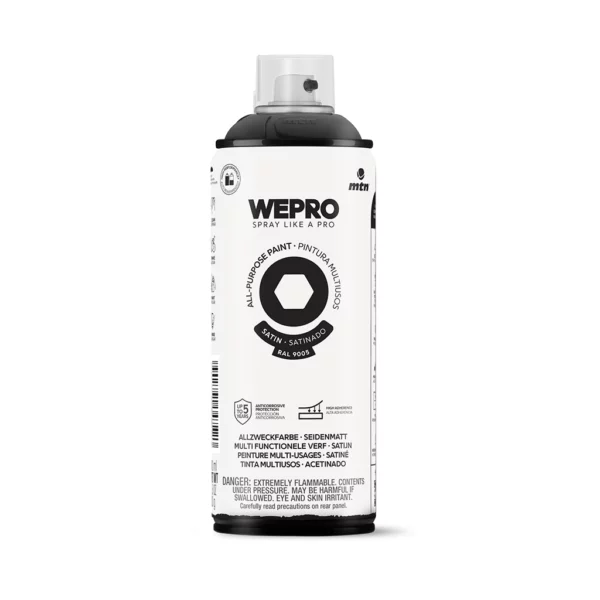 MTN Wepro All Purpose Paint 400ML ZG Ral 9005 Zwart