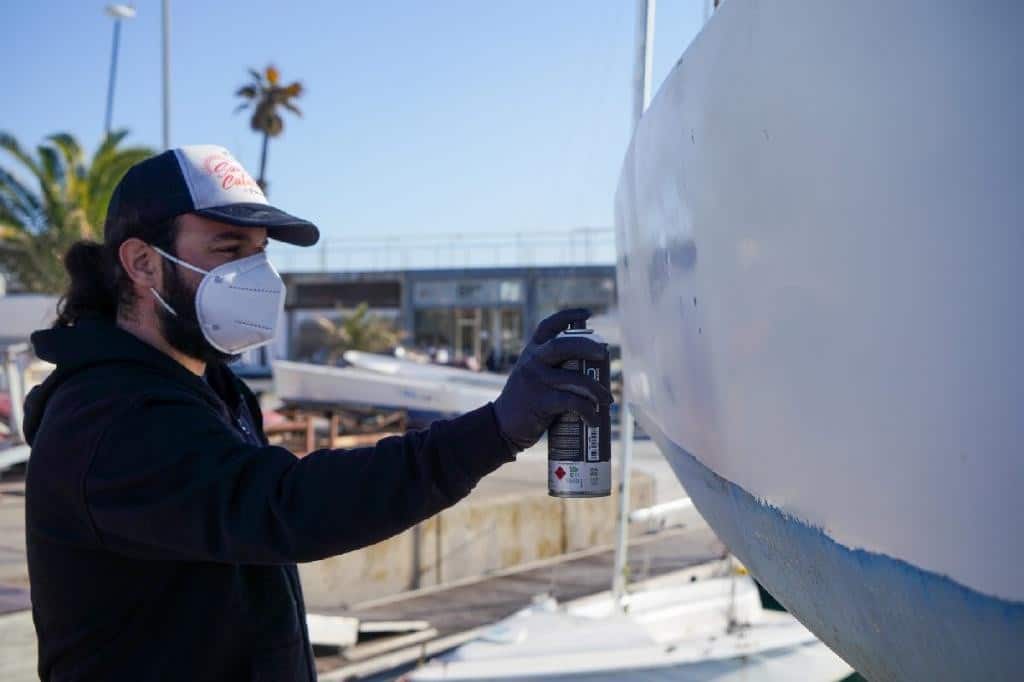 MTN Wepro Gelcoat Retouch Paint Boot Spuiten Masker