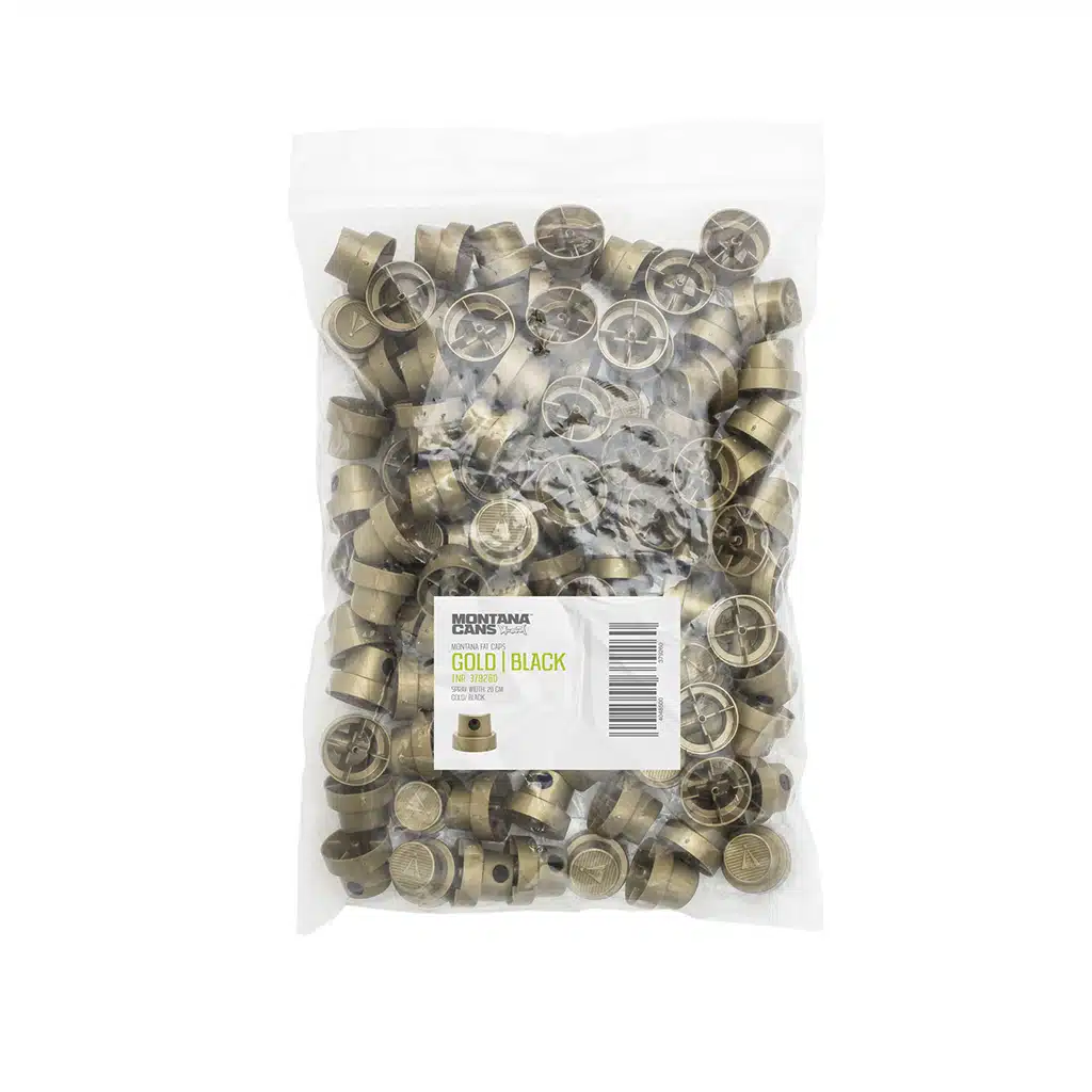 Montana Caps Fat Cap Gold en black 100 stuks
