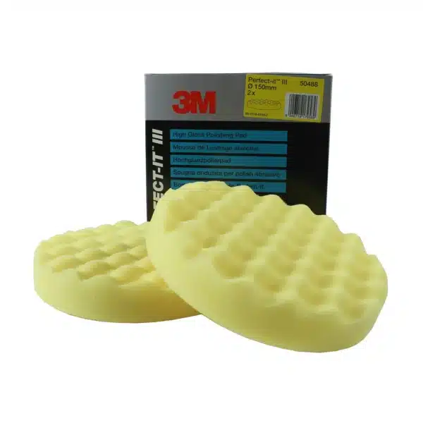 3M 50488 Perfect It Polijstschijf Gewafeld Hoogglans 150mm Geel 2 stuks