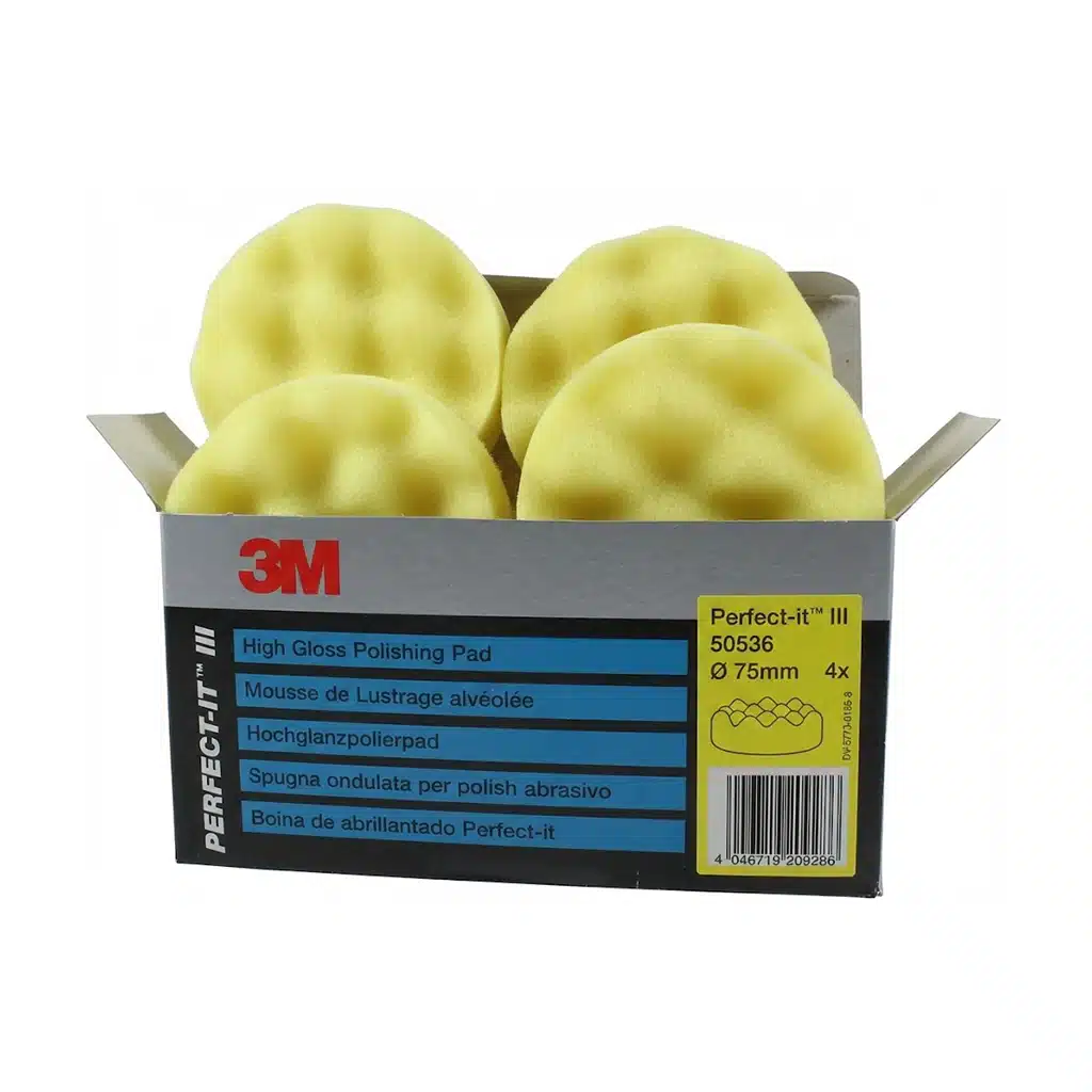 3M 50536 Gewafelde Hoogglans Polijstschijf 75mm – 4 stuks doos