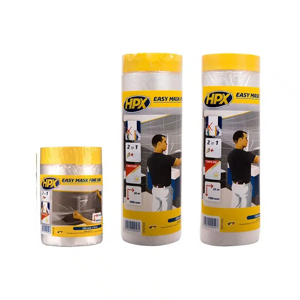 HPX Easy Mask Afdekfolie met Fine Line Tape Gold