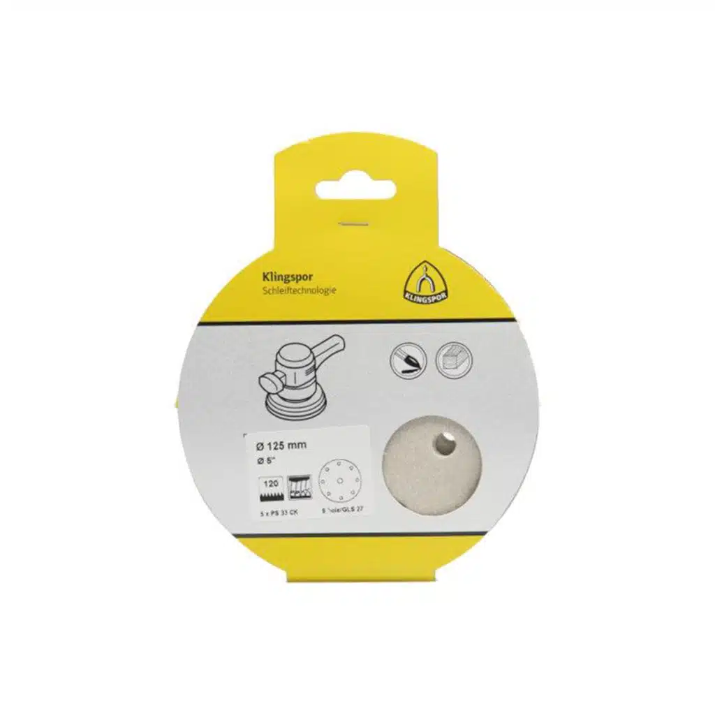 Klingspor Schuurpapier Rond 9 Gaten 125mm – 5 stuks
