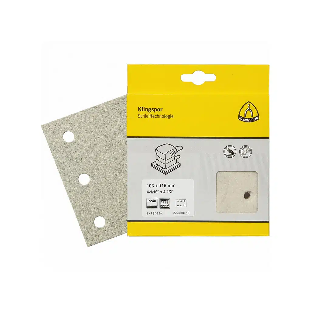 Klingspor Schuurpapier Vierkant 115x115mm – 5 stuks