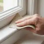 Schuurpapier A4 gebruiken op kozijn