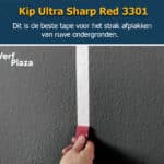 Afplakken ruwe ondergrond