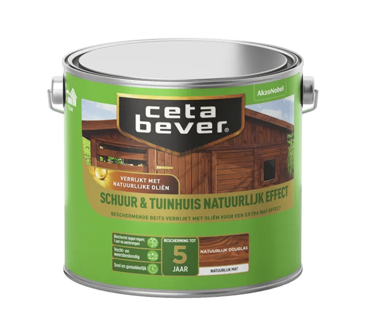 CetaBever Schuur & Tuinhuis Natuurlijk effect douglas 2,5 liter