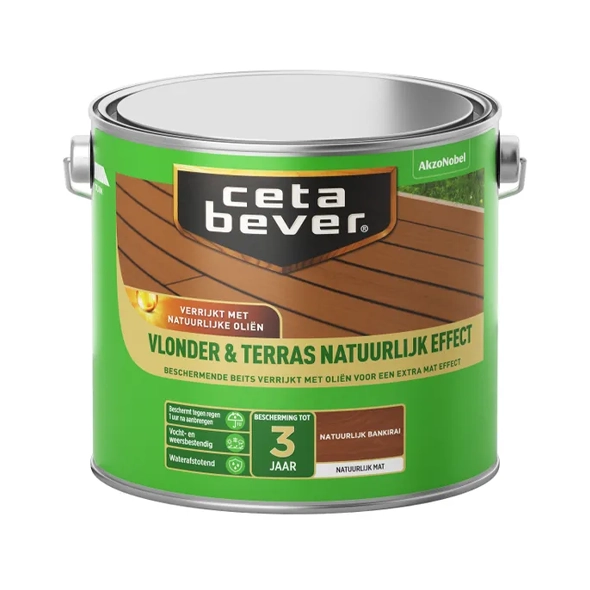 Cetabever Vlonder  & Terrasbeits Natuurlijk Effect natuurlijk Bankirai