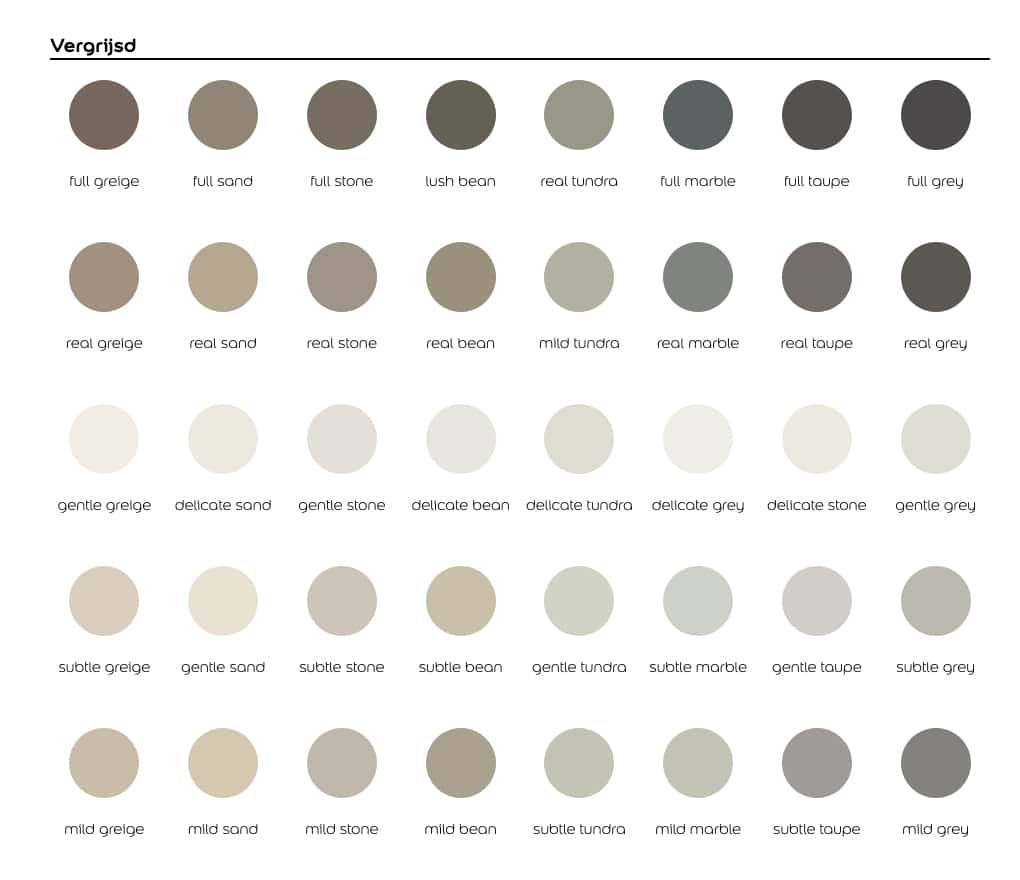 Flexa Pure kleuren vergrijsd