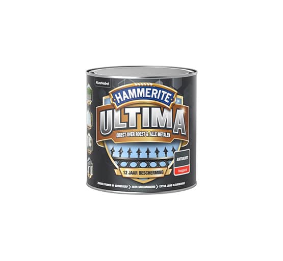 Hammerite Metaallak Ultima Hoogglans 250 ml Antraciet