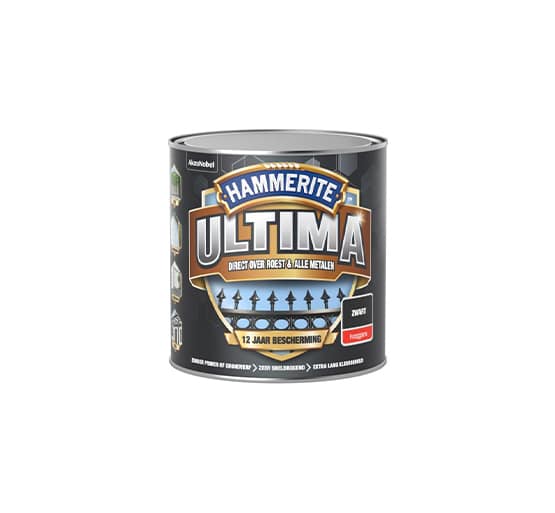 Hammerite Metaallak Ultima Hoogglans 250 ml Zwart