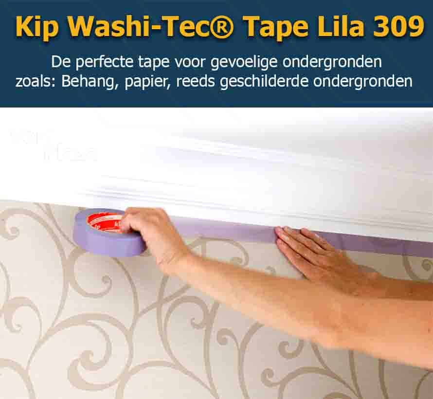 Kip Washi Tec® Tape Lila 309 voor gevoelige ondergronden