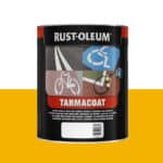 Rust Oleum Tarmacoat in de kleur RAL 1023 Verkeersgeel
