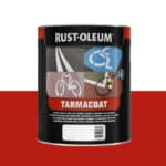 Rust Oleum Tarmacoat in de kleur RAL 3020 Verkeersrood