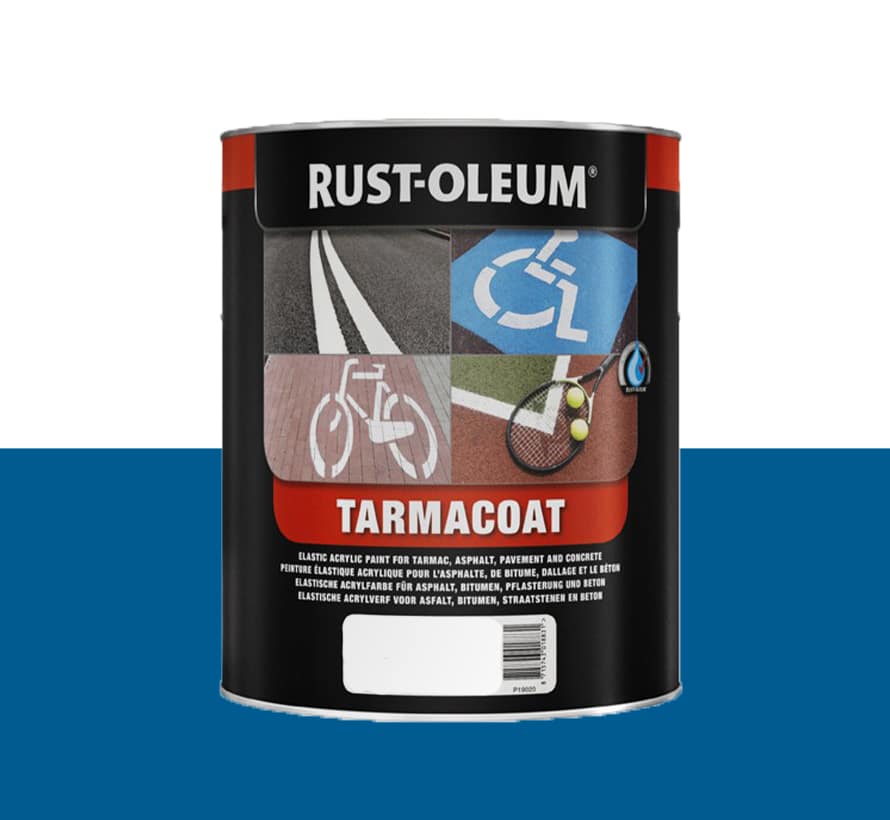Rust Oleum Tarmacoat in de kleur RAL 5017 Verkeersblauw