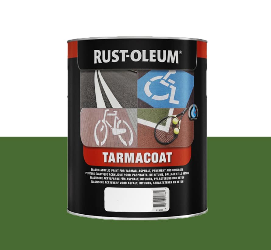 Rust Oleum Tarmacoat in de kleur RAL 6010 Grasgroen