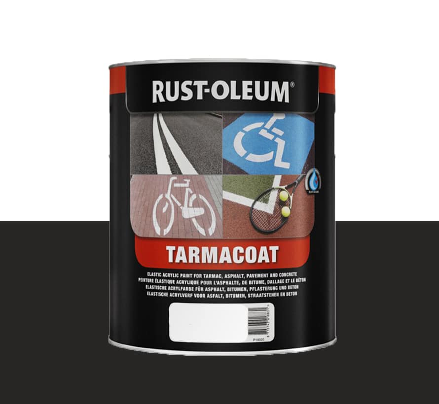 Rust Oleum Tarmacoat in de kleur RAL 9017 Verkeerszwart