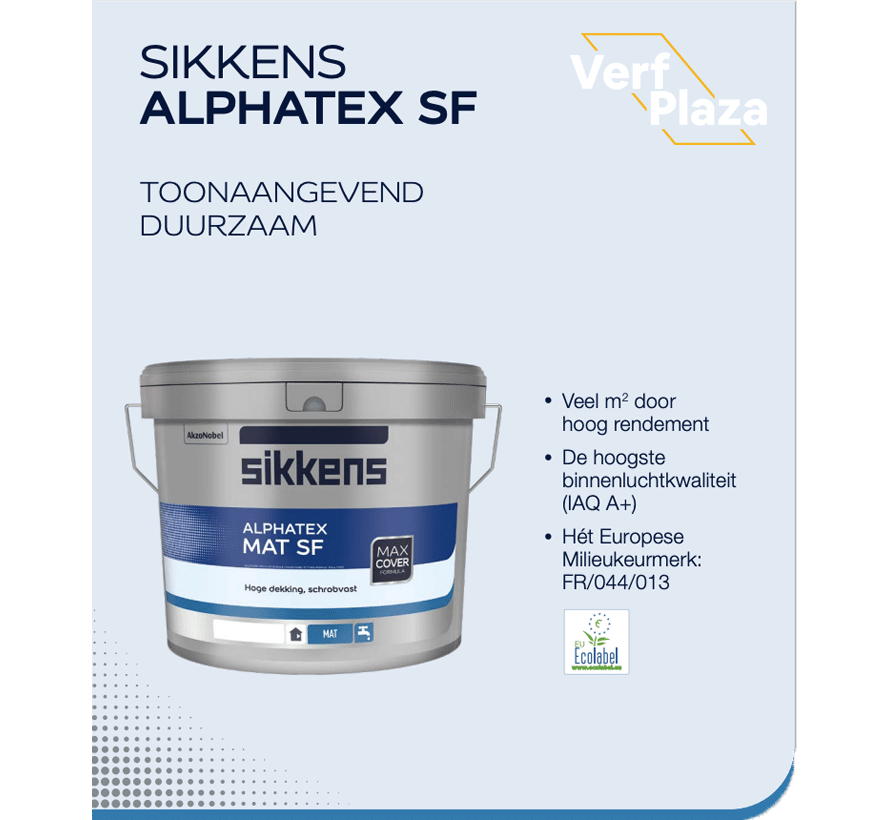 Sikkens Alphatex SF Ecolabel
