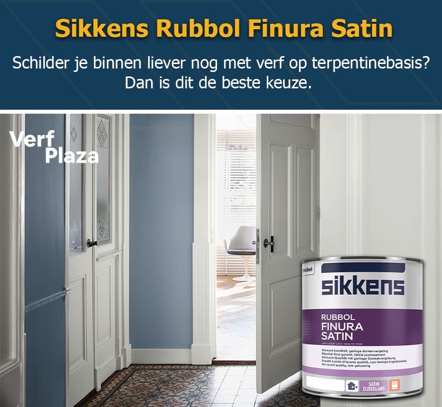Sikkens Rubbol Finura Satin binnenlak terpentinebasis