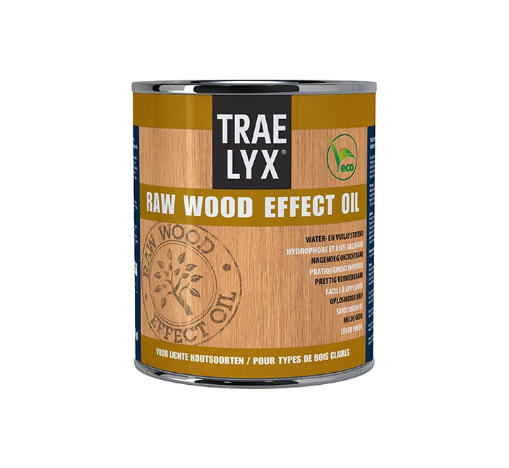 Trae Lyx Raw Wood Effect Oil Licht hout is een olie op waterbasis voor hout