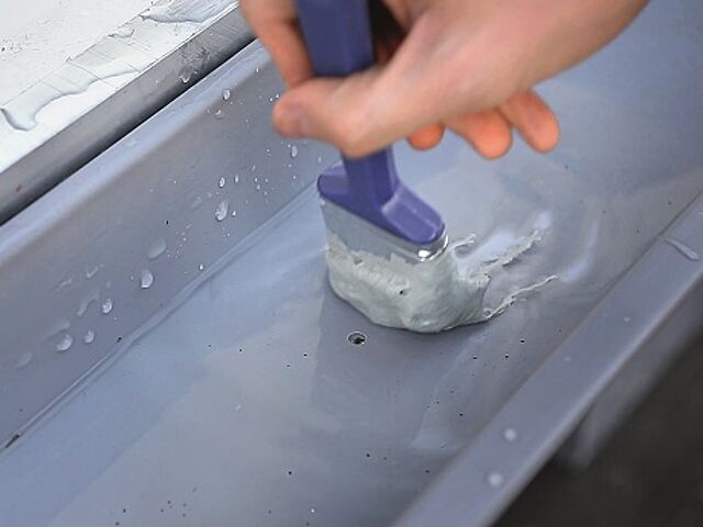 Verf om lekkages te dichten