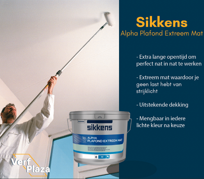 Sikkens Alpha Plafond Extreem Mat de beste plafond verf