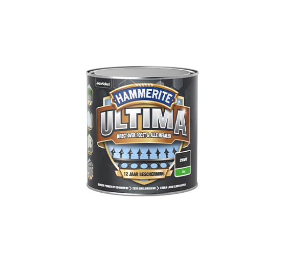 Hammerite Metaallak Ultima Mat 250 ml zwart