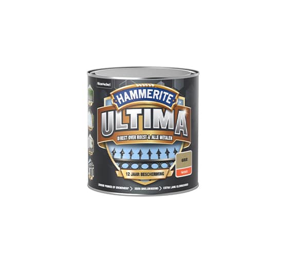 Hammerite Metaallak Ultima Metallic 250 ml goud
