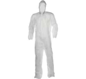 Wit overall wegwerp voor het schilderen