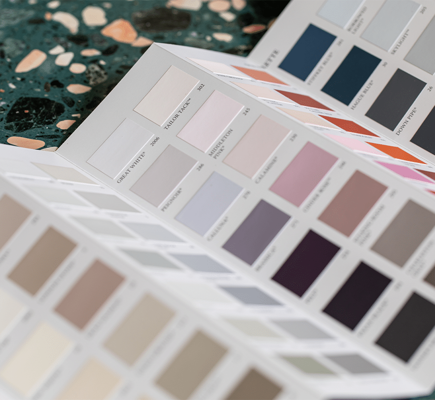 Farrow and Ball kleurenkaart voorbeeld