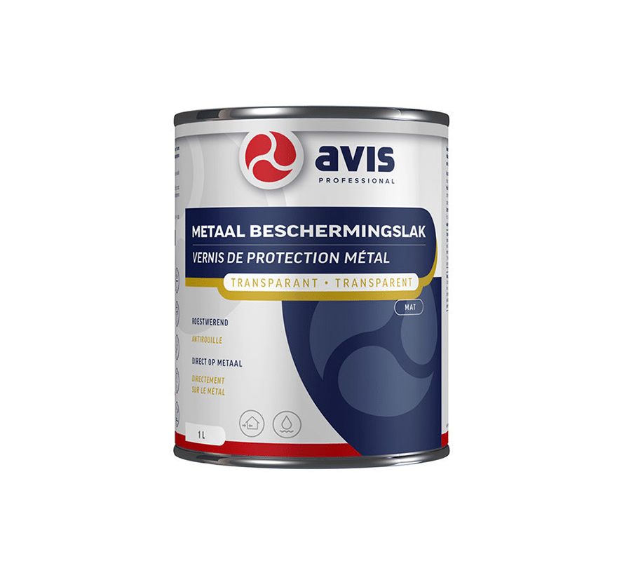 Avis Metaal Beschermingslak Transparant mat 1 liter