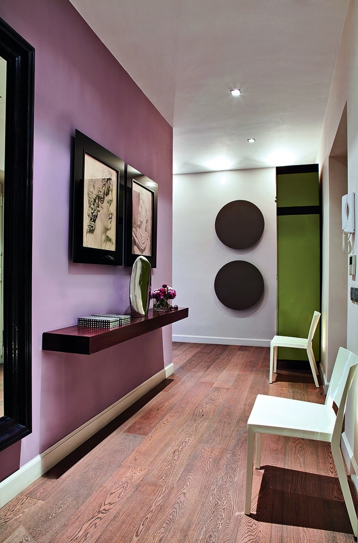 Cinder Rose voorbeeld muurverf