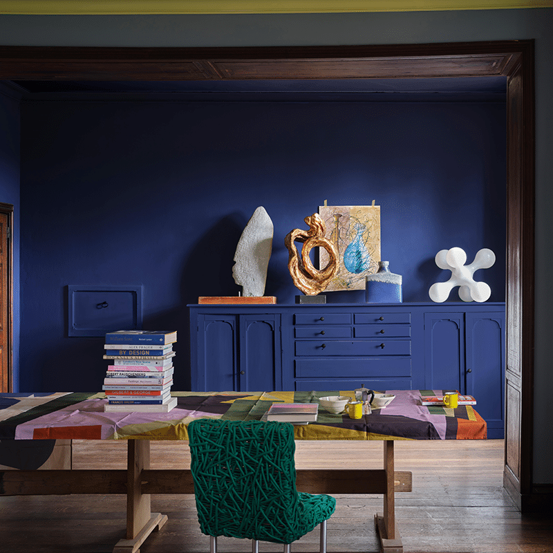 Farrow & Ball Blue Maize voorbeeld