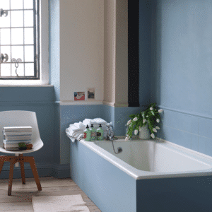 Farrow and Ball Sardine voorbeeld badkamer