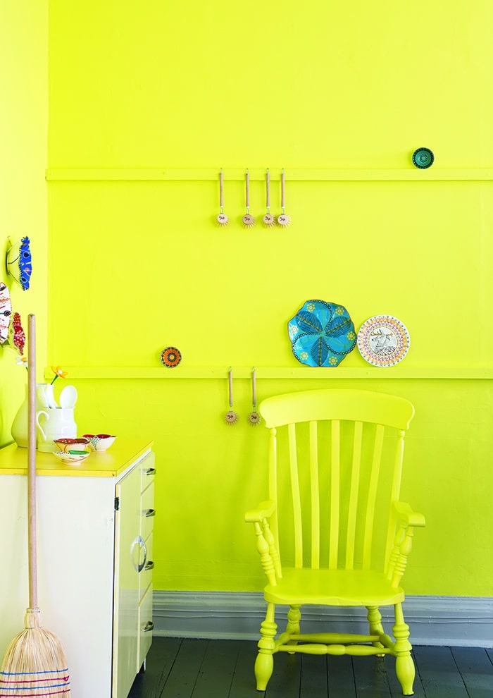 Farrow and Ball Yellowcake voorbeeld